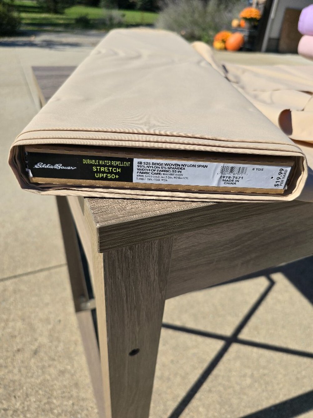 Eddie Bauer Beige Nylon & Spandex Fabric